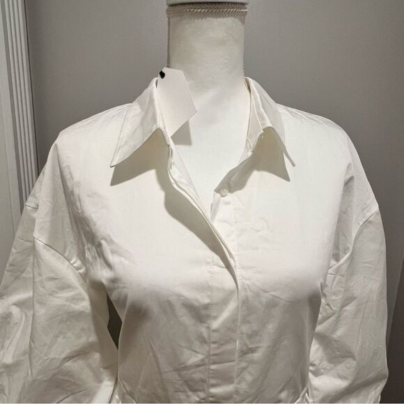 NWT English Factory puff sleeve collared mini dress oversized size medium - Picture 7 of 15